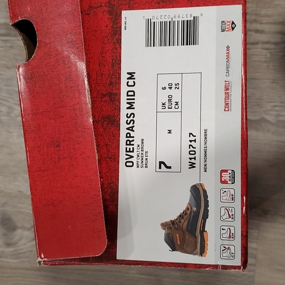 Wolverine Overpass Mid Carbonmax Boots Size 7 - Picture 4 of 10